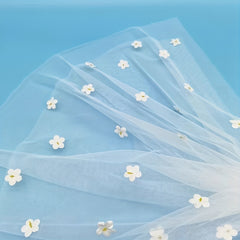 Romantic Bridal Floral Decor Veil with Hair Comb for Women
