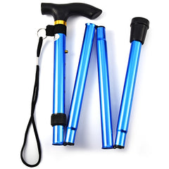 Lightweight Foldable Walking Stick w/ Rubber Tip - Hiking Pole