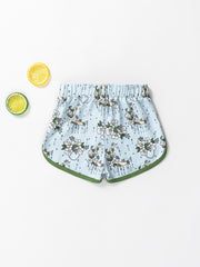 Baby Girls Floral Print Elastic Waist Shorts for Summer