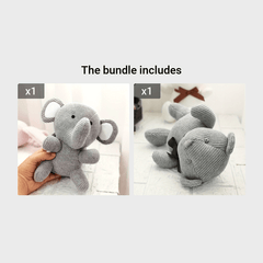Plush Baby Elephant Stuffed Animal Toy Safe for Toddlers