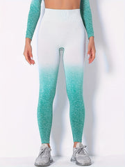 Gradient High Waist Yoga Tight Pants