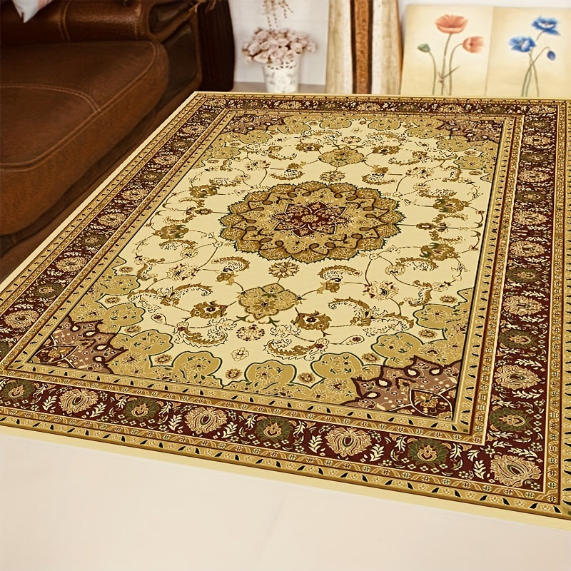 Boho Anti Fatigue Kitchen Rug Vintage Non Slip Soft Faux Sheepskin Mat