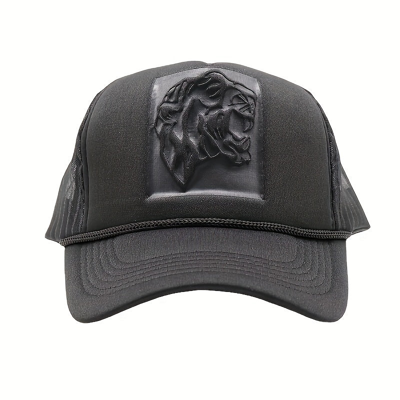 Tiger Head Embossed Baseball Cap Mesh Breathable Trucker Hats