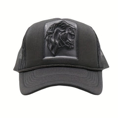 Tiger Head Embossed Baseball Cap Mesh Breathable Trucker Hats