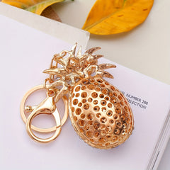 Men's Pineapple Keychain with Artificial Diamond, Small Gift
