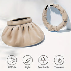 Wide Brim Shell Sunshade Visor Hat UV Protection