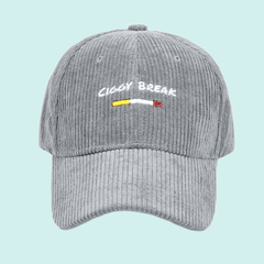 Gray Corduroy Baseball Cap Embroidery Casual Dad Hats Unisex Sun Hat