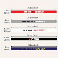 7 Pack Motivational Wristbands For Women Silicone Bracelets