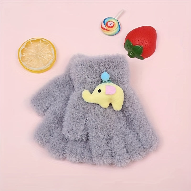 Winter Warm Cartoon Knitted Gloves