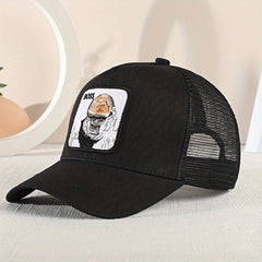 Orangutan Embroidered Baseball Cap Men's Mesh Peaked Cap