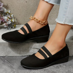 Women's Elastic Band Flat Shoes Casual Slip On Outdoor Shoes