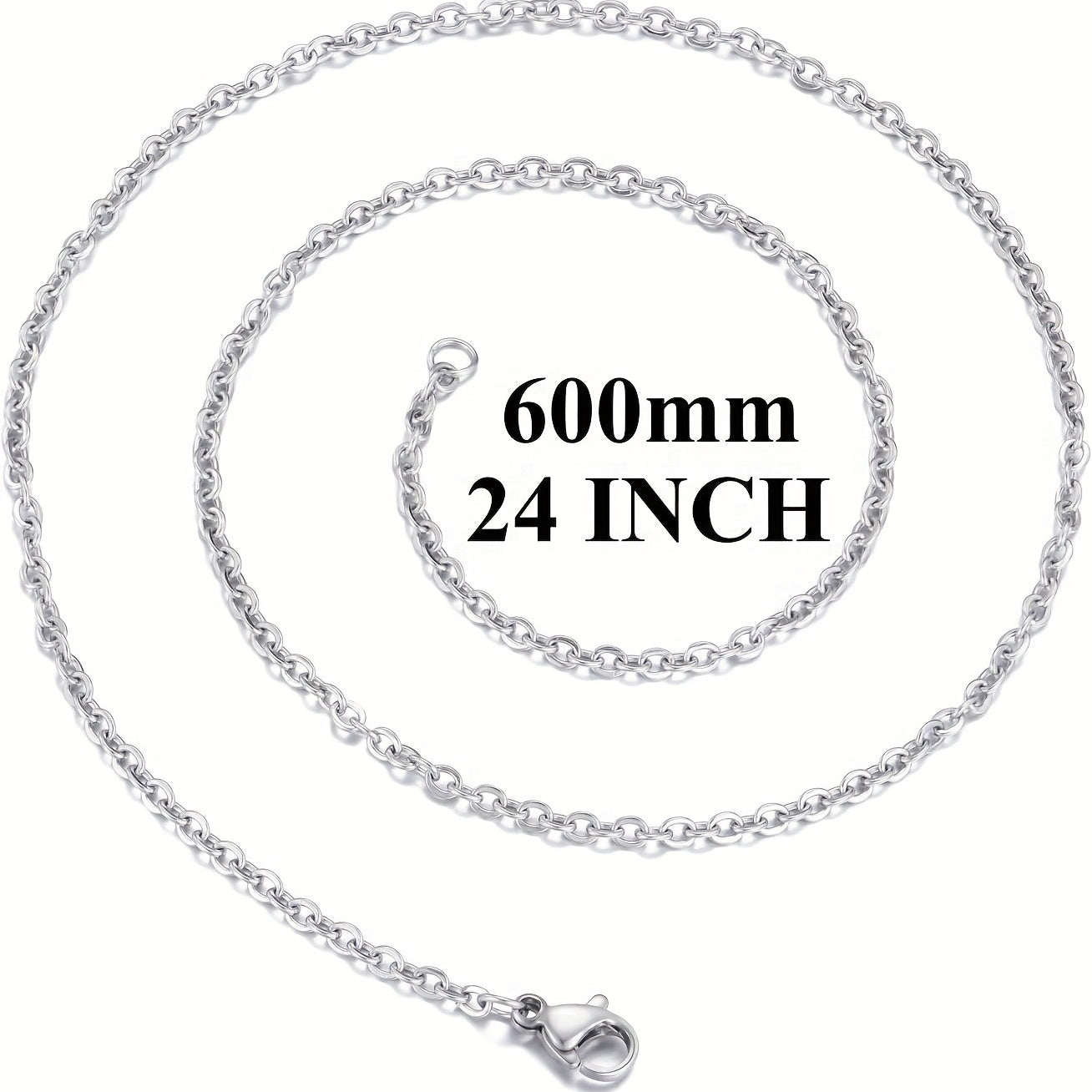 30pcs 1.5mm Stainless Steel Cross Chain Necklace with Lobster Clasp