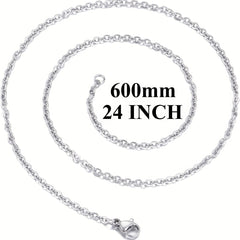 30pcs 1.5mm Stainless Steel Cross Chain Necklace with Lobster Clasp