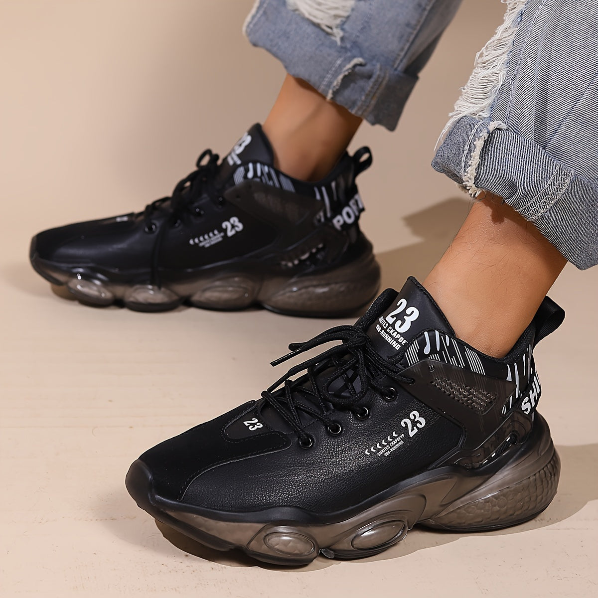 Men's Air Cushion Basketball Shoes for Outdoor Sports & Running