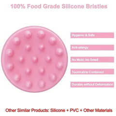 Silicone Scalp Massager Shampoo Brush with Shower Head Scrubber