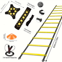 Agility Ladder, Cones, Kicking Trainer & Rope Football Training Kit