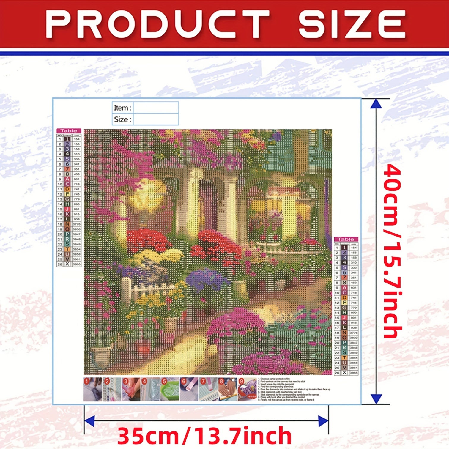 Garden House 5D Diamond Painting Kit DIY Home Wall Decor