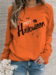 Halloween Block Pullover Sweatshirt for Women
