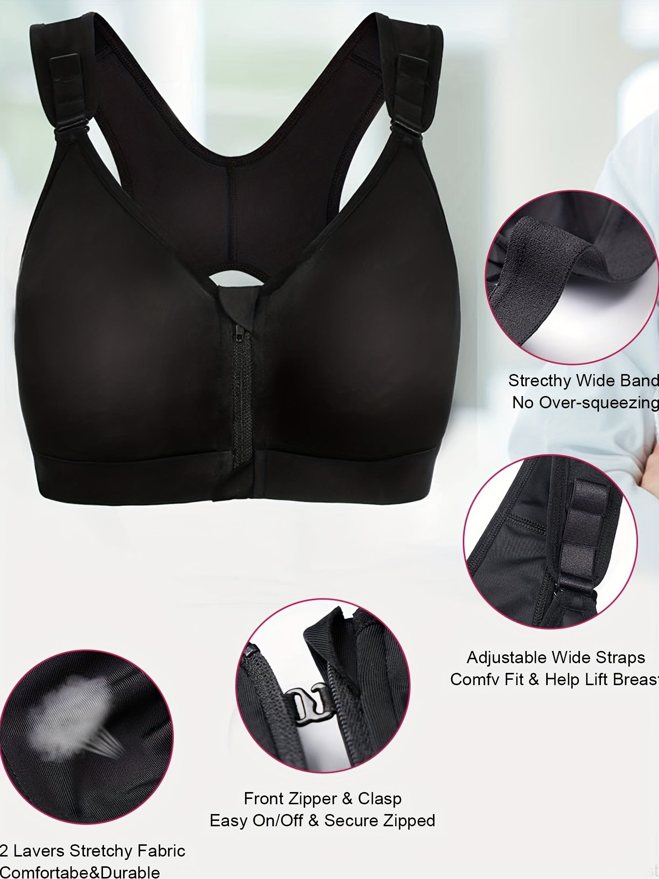 Post Surgery Sports Bra Racerback Support
