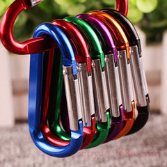 20pcs Aluminum D Ring Buckle Snap Hook Clips for Outdoor Camping