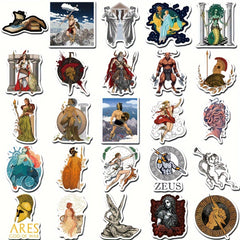 50pcs Greek Mythology Aesthetics Sticker for Laptops Cars Phones Guitars Helmets