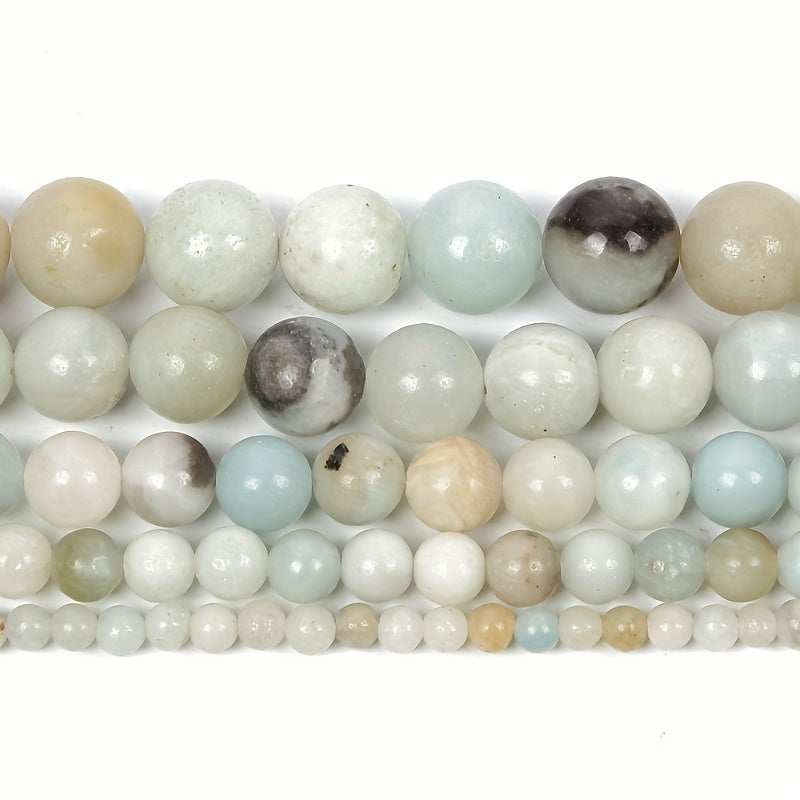 Amazonite Beads Natural Stone Pendant Round Loose Beads For Jewelry Making DIY