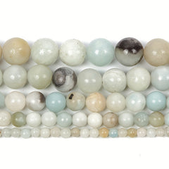 Amazonite Beads Natural Stone Pendant Round Loose Beads For Jewelry Making DIY