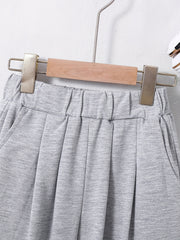Girls' Wide Leg Plain Pants Trousers for Street Outfits