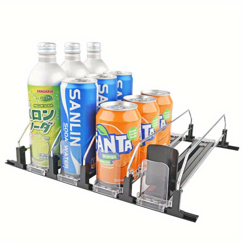 Refrigerator Beverage Organizer Stackable Can Dispenser Holds 12 Cans