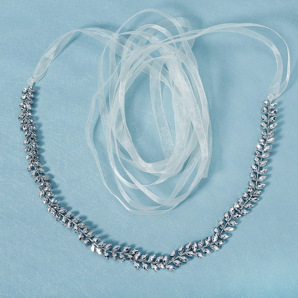 Wedding Sash Bridal Belts Rhinestone Hairband For Grown Formal Dress