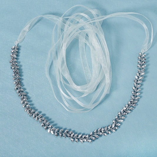 Wedding Sash Bridal Belts Rhinestone Hairband For Grown Formal Dress