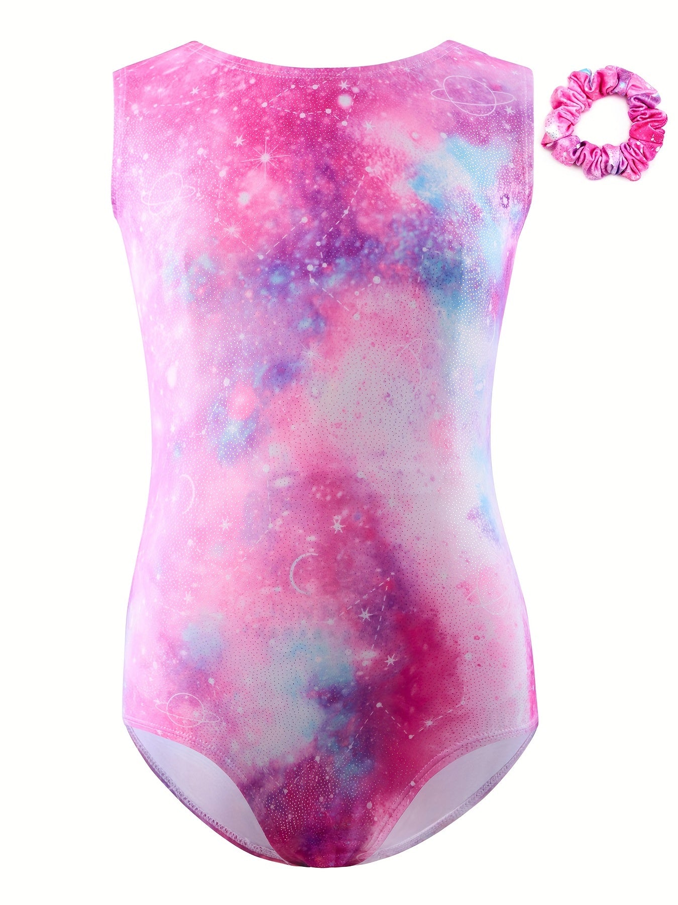 Leopard Print Sleeveless Gymnastics Suit for Girls