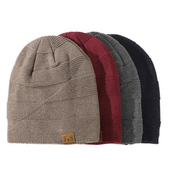 Men's Winter Casual Fleece Knit Pullover Hat