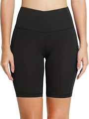 High Waist Slim Biker Shorts Casual Stretch Workout