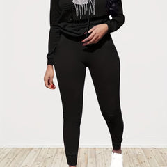 Lips Pattern Hoodie & Long Pants Set