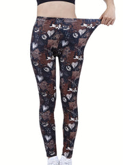 Floral Printed Yoga Pants High Waist Leggings