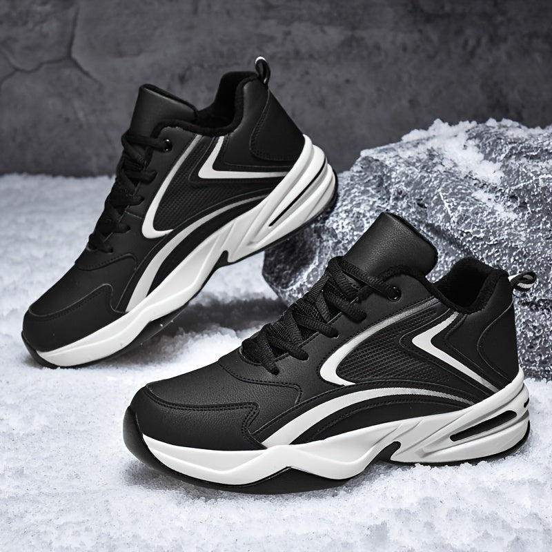 PLUS SIZE Men's Solid Basketball Shoes Comfy Breathable Non Slip Shock Absorptio