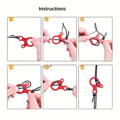 5pcs Aluminum Alloy Cord Adjusters 3 Holes Tent Canopy Buckle Rope Tightener