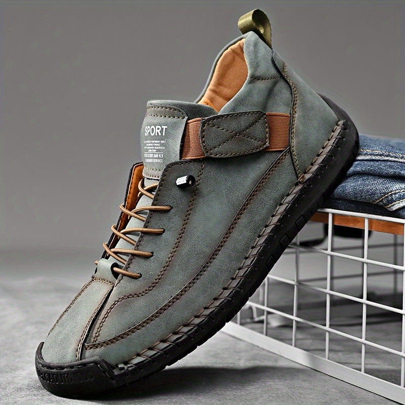 Men's Leather Loafers Dress Shoes Casual Work Shoe Brown US Male
