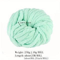2pcs Thick Wool Thread DIY Flower Solid Woven Blanket Scarf About 250g 25m