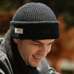 Winter Knitted Beanie Hat with Ear Protection Velvet Warm Balaclava Face Mask