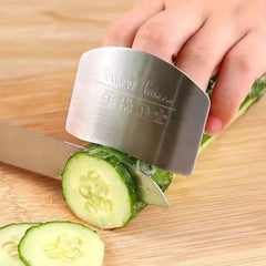 Stainless Steel Finger Guard for Safe Vegetable Cutting
