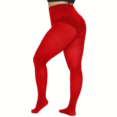 Women's Plus Size High Waisted Nylon Pantyhose