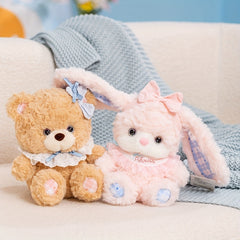 Cute 26in Teddy Bear and Rabbit Plush Toy Bunny Doll for Home Decor & Birthdays