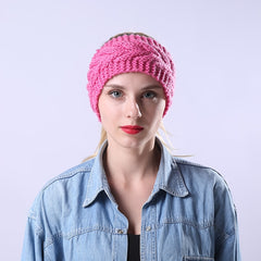 Knitted Twisted Headband Solid Hairband Ear Warmer For Women Girls