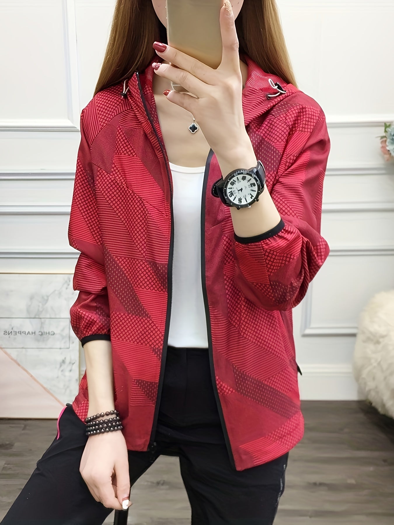 Women's Waterproof Outdoor Jacket Windproof Hooded Activewear