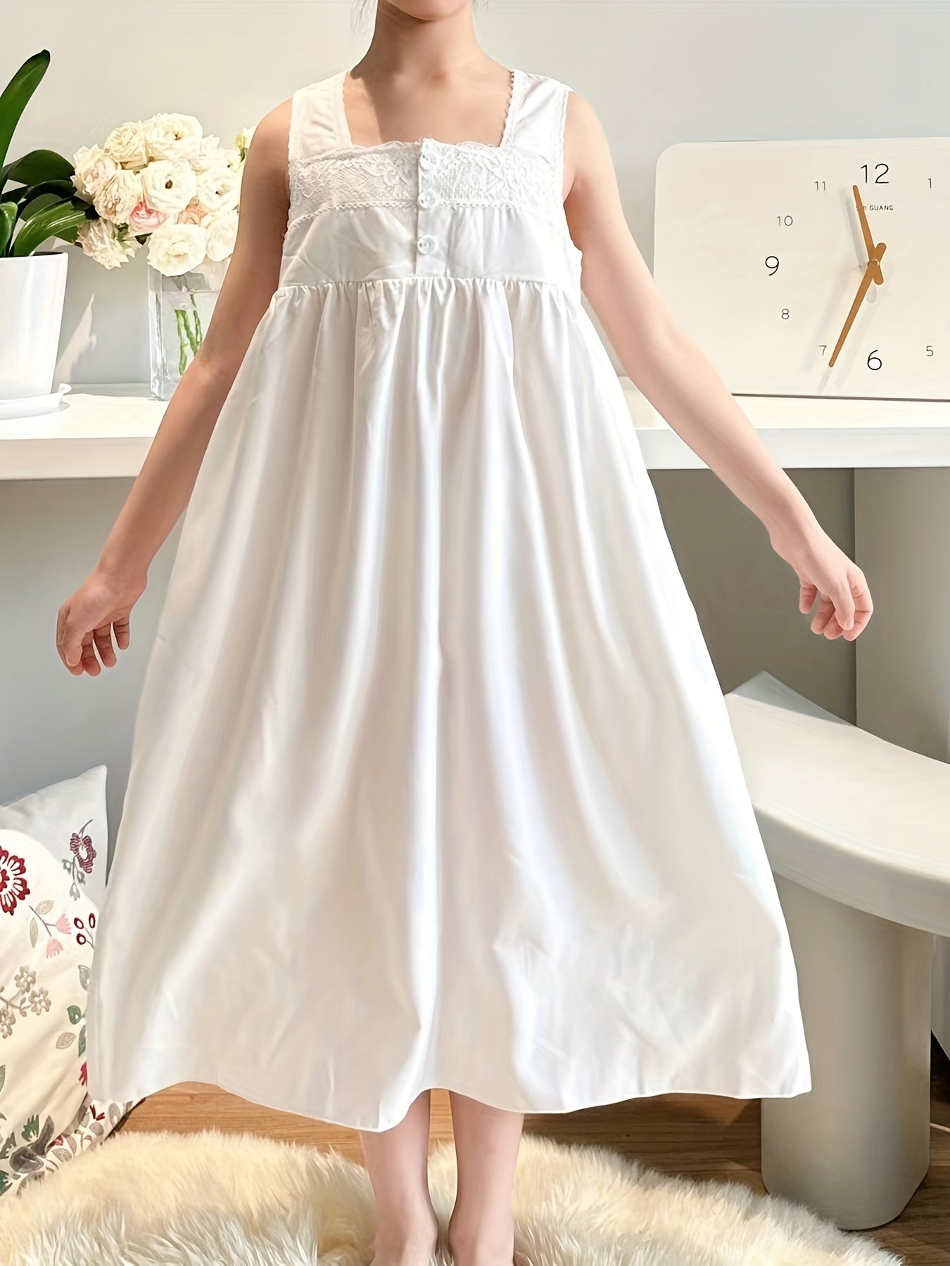 Girls Princess Dress Sleeveless Nightdress Loungewear