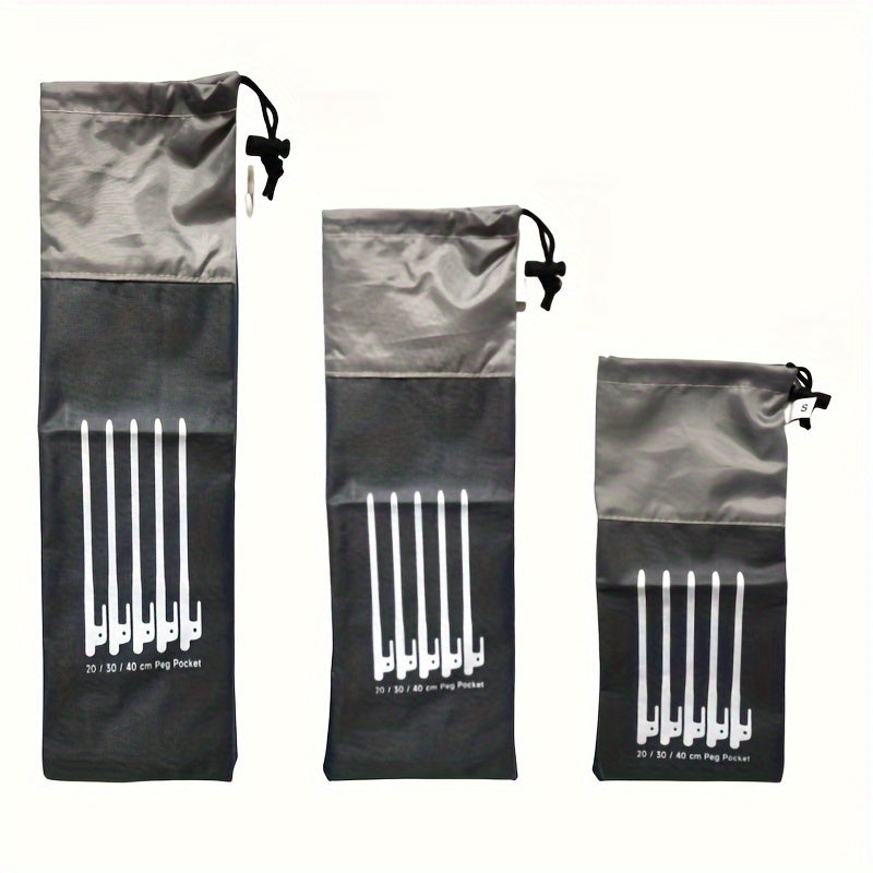 Ground Nail Storage Bag for Outdoor Camping Accessories 3 Sizes