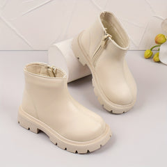 Girls Casual Ankle Boots Non Slip Zipper Comfortable Indoor Outdoor Travel