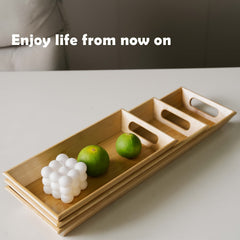 Bamboo Serving Tray Decorative Storage Tray